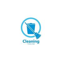 Cleaning service logo vector icon template