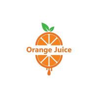 plantilla de vector de icono de logotipo de jugo de naranja