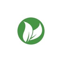 Tree leaf vector logo design, eco-friendly