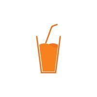 plantilla de vector de icono de logotipo de jugo de naranja