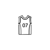 Basketball Jersey Line Style Icon Design vector