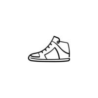 Basketball Shoe Line Style Icon Design vector