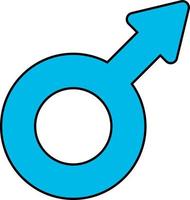 Male gender symbol. LGBTQ community. Pride month. vector