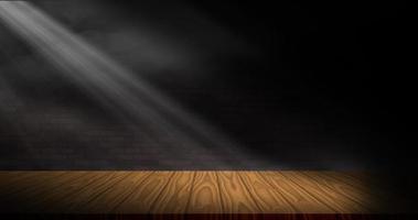Abstract studio background for product presentation. Empty room table with shadows of window photo