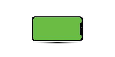 Phone with green screen chroma key background. Vector illustration