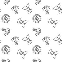 Seamless pattern of radar, captain, anchor. Suitable for shops, web sites and applications, media, backgrounds vector