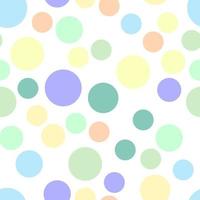 Vibrant seamless repeating pattern of pastel yellow, purple, light green bubbles for printing on clothes, bags, cups, wallpapers, postcards, wrappers and other surfaces vector