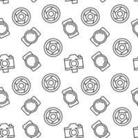 Photo Camera and Camera Shutter Seamless Pattern for Printing and Wrapping vector