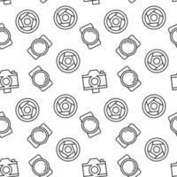 Photo Camera and Camera Shutter Seamless Pattern for Printing and Wrapping vector