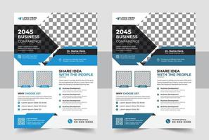 Business conference flyer design template vector