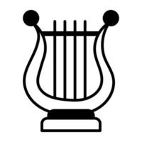 Trendy Greek Lyre vector