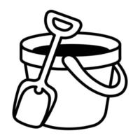 Trendy Beach Bucket vector