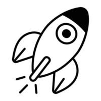 Trendy Rocket Conepts vector