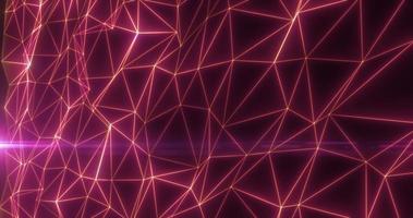 Abstract red lines and triangles glowing high tech digital energy abstract background photo