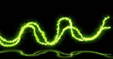 Abstract bright green lines light energy chemical acid magic with reflections abstract background photo