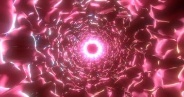 Abstract pink energy tunnel of waves glowing abstract background photo