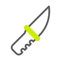 knife icon duotone style grey vibrant green colour military illustration vector army element and symbol perfect.