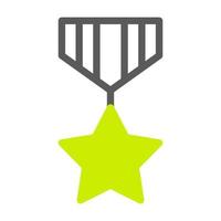 medal icon duotone style grey vibrant green colour military illustration vector army element and symbol perfect.