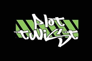 Streetwear plot twist template design for clothing brand vector