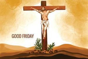 Good friday peace of holy week celebration card background vector