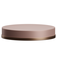 3d render of empty pink and gold luxury podium product display element png