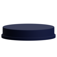 3d render of empty blue luxury podium product display element png