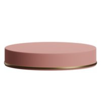 3d render of empty pink and gold luxury podium product display element png