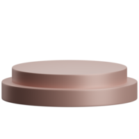 3d render of empty rose gold luxury podium product display element png