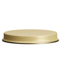 3d render of empty gold luxury podium product display element png