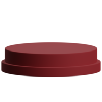 3d render of empty red luxury podium product display element png