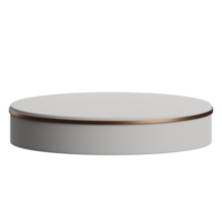 3d render of empty white and rose gold luxury podium product display element png