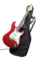 red electric guitar photo
