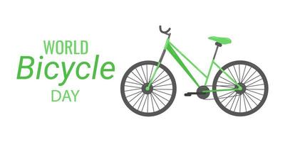 World Bicycle Day poster design holiday concept. vector