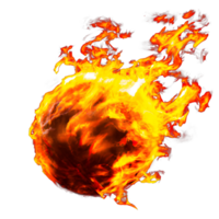 Balle de Feu. embrasé magma sphère. boule de feu. grand sphère de rouge énergie. fantaisie Jeu épeler icône. génératif ai. png