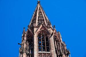 Freiburg minster steeple top cathedral photo