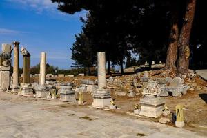 Ancient statue in the city of Ephesus, Turkey photo