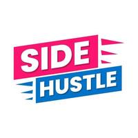 Side hustle success make money income icon label design vector