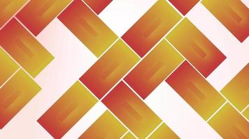 Orange geometric tile on white backround animation. Abstract backdrop video