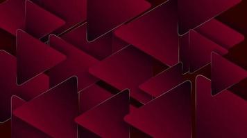 Abstract shape background with triangle tile. Technology backdrop. Red background video