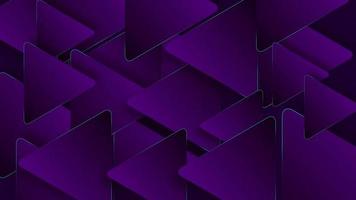 Abstract shape background with triangle tile. Technology backdrop. Purple background video