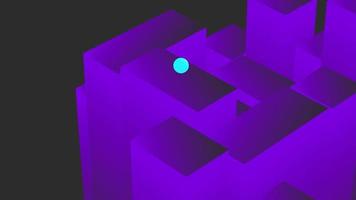 abstrakt geometrisk lila bakgrund. 3d form animering video
