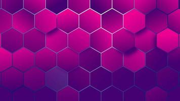 Purple hexagon background. Hexagonal cell pattern video