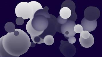 Abstract shape dark blue background. Bubbles animation backdrop video