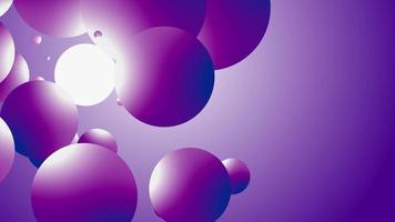 astratto geometrico sfondo con viola sfera. copia spazio fondale video