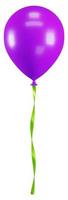 3d rendering purple colour balloon sign icon photo