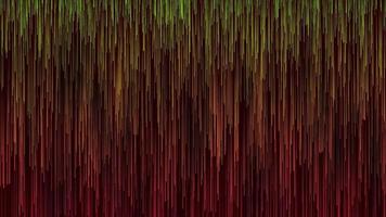 vert et rouge matrice pixel pluie. abstrait Contexte video