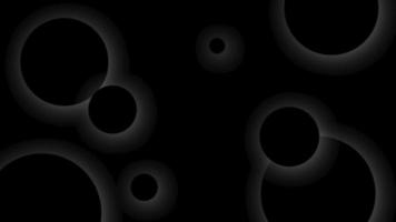 Black sphere circles moving on black background. Abstract background overlay video