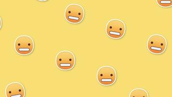 grimacing emoji background video