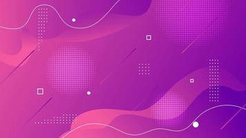 Abstract geometric shapes loop animation. Modern purple background, seamless motion design, screensaver or backdrop. Animated poster banner. Rotating pink and white objects. Shape layout video
