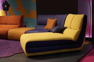 Modern multicolored armchair for living room photo